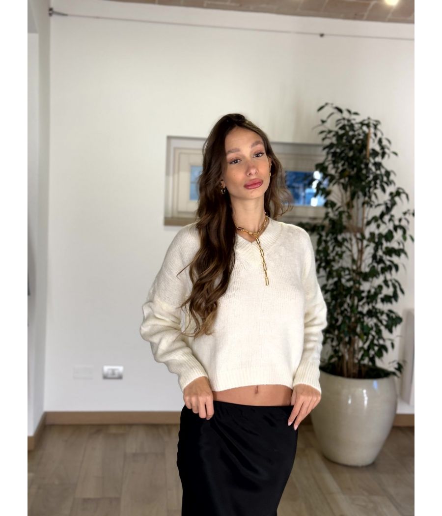 Maglia Alpaca scollo a V