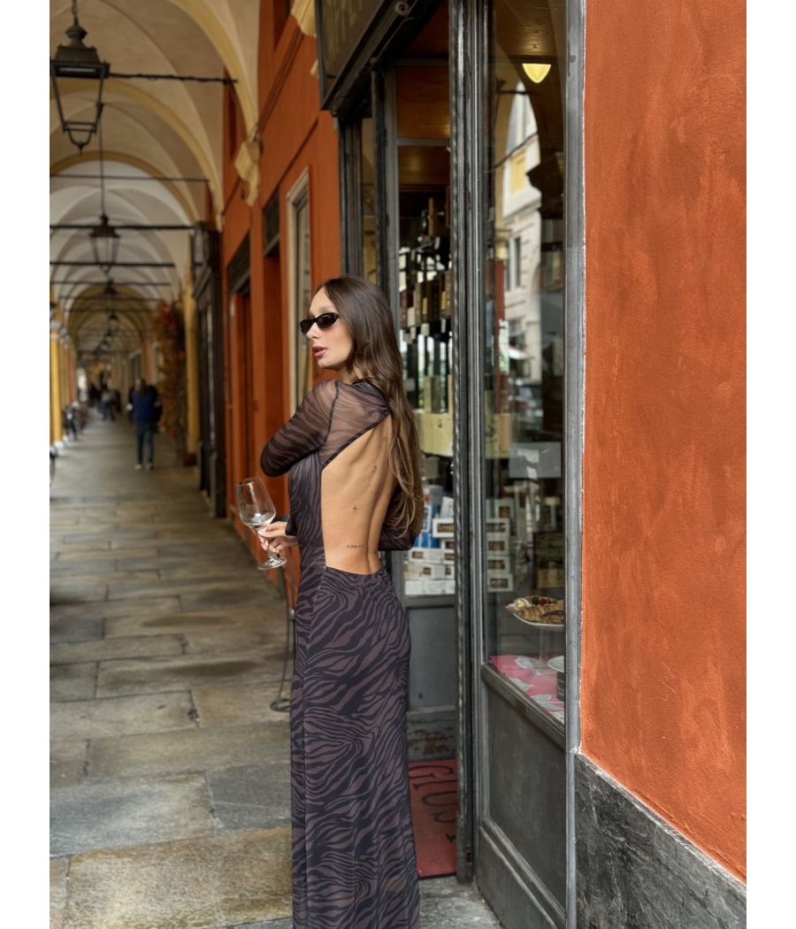 Abito lungo Animalier