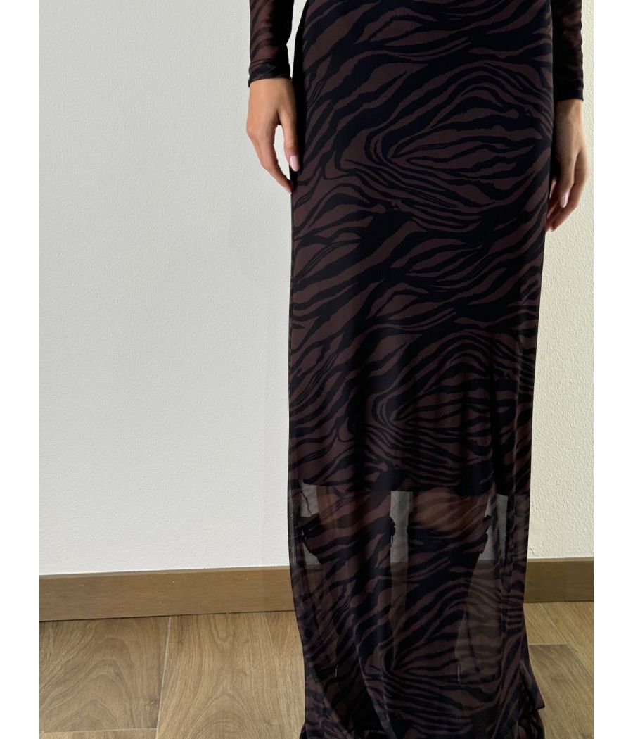 Abito lungo Animalier