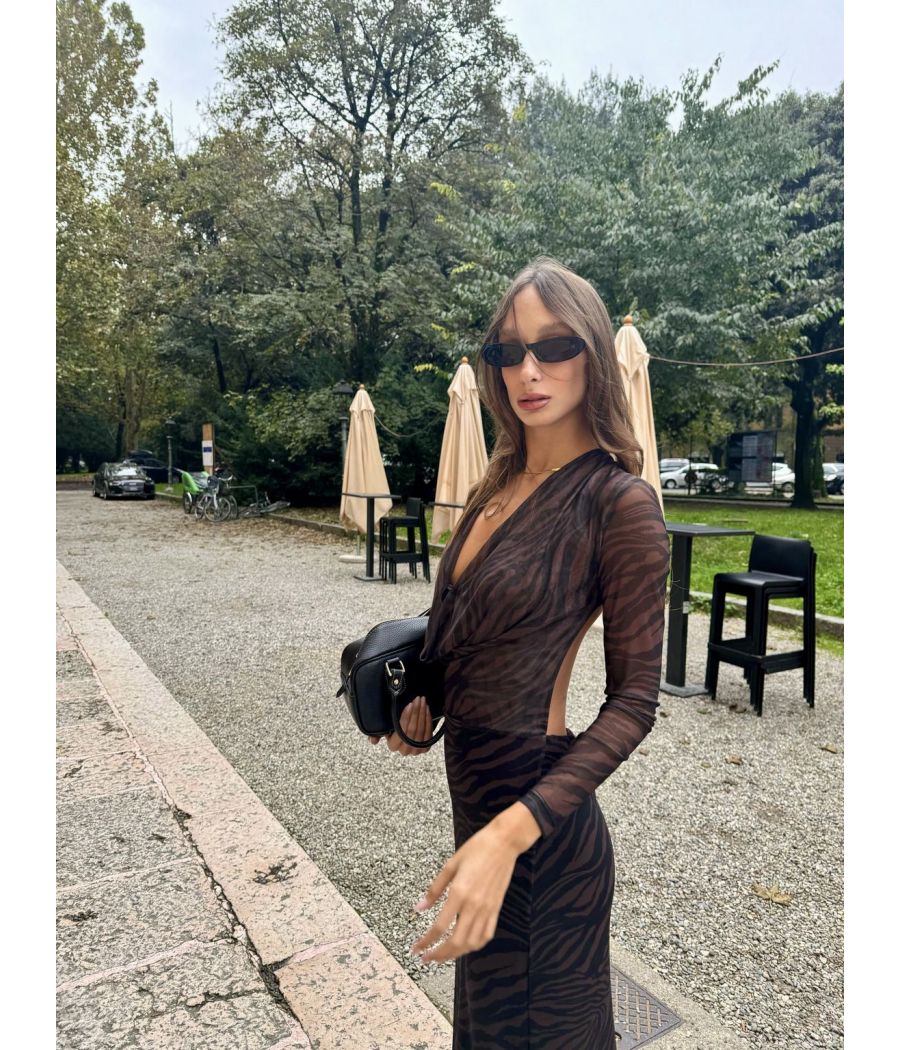 Abito lungo Animalier