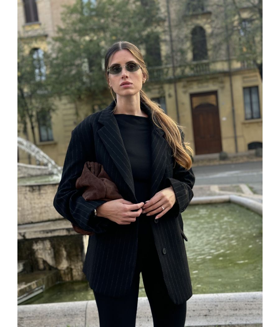 Blazer oversize Gessato