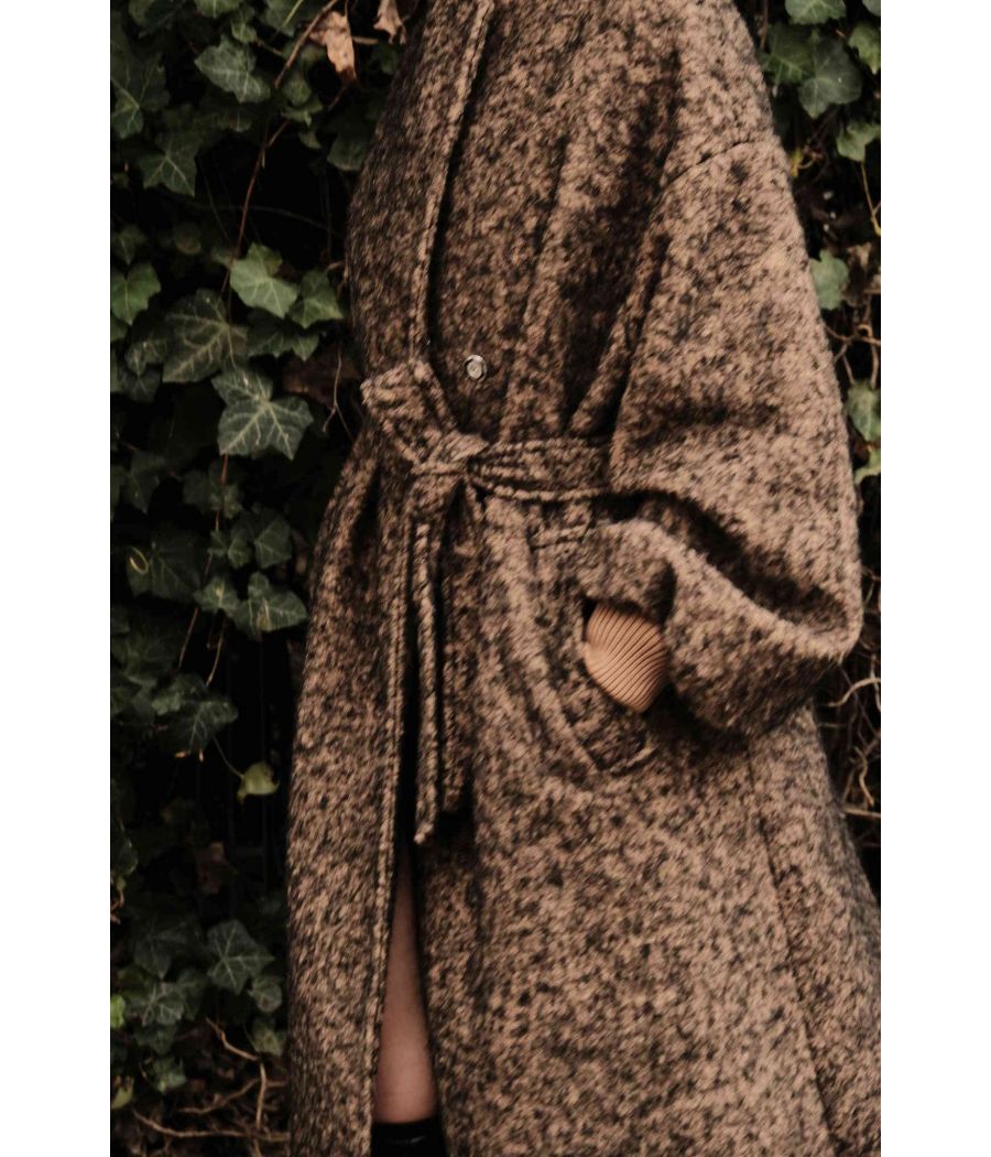 Cappotto Bouclé con cintura