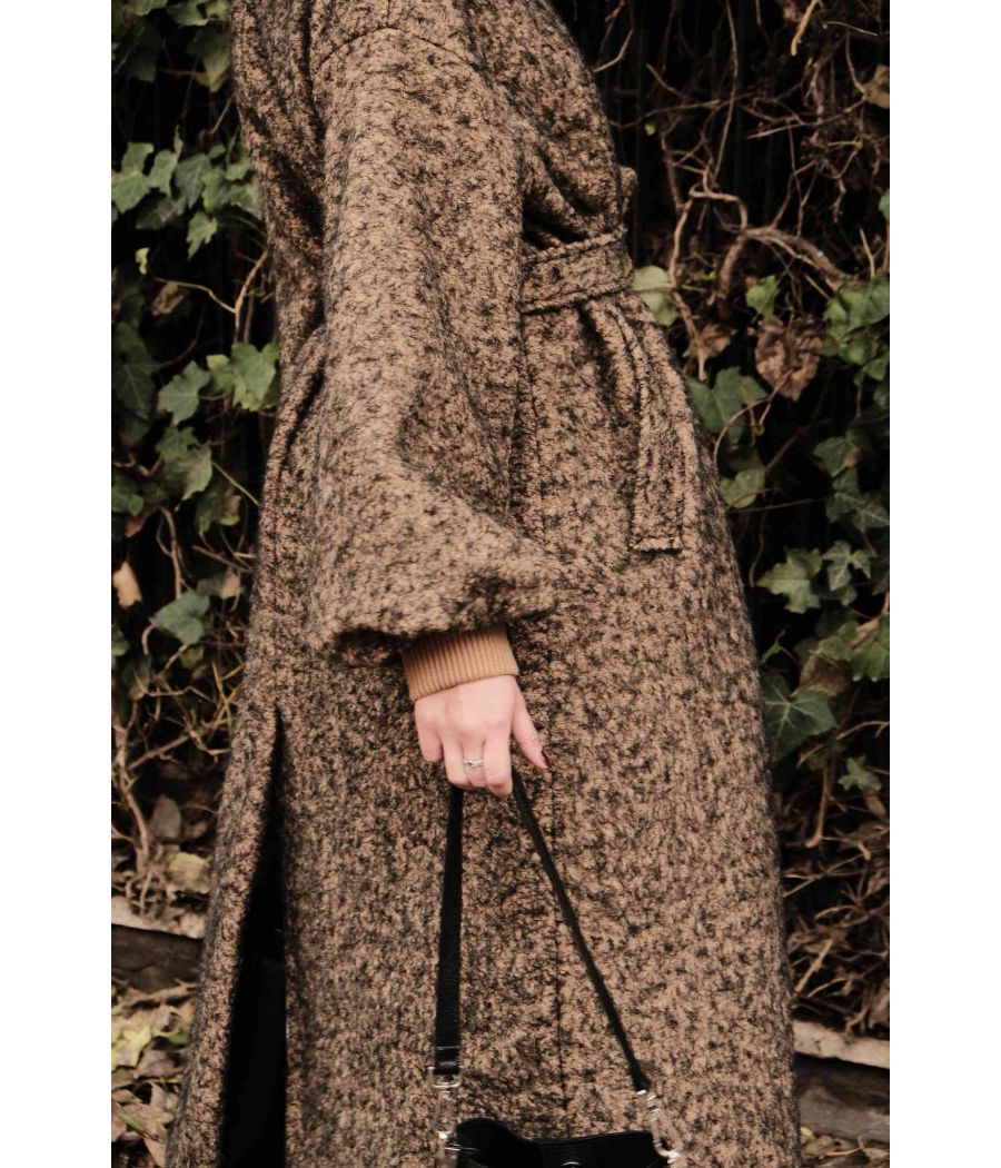 Cappotto Bouclé con cintura