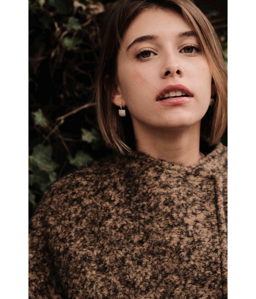 Cappotto Bouclé con cintura
