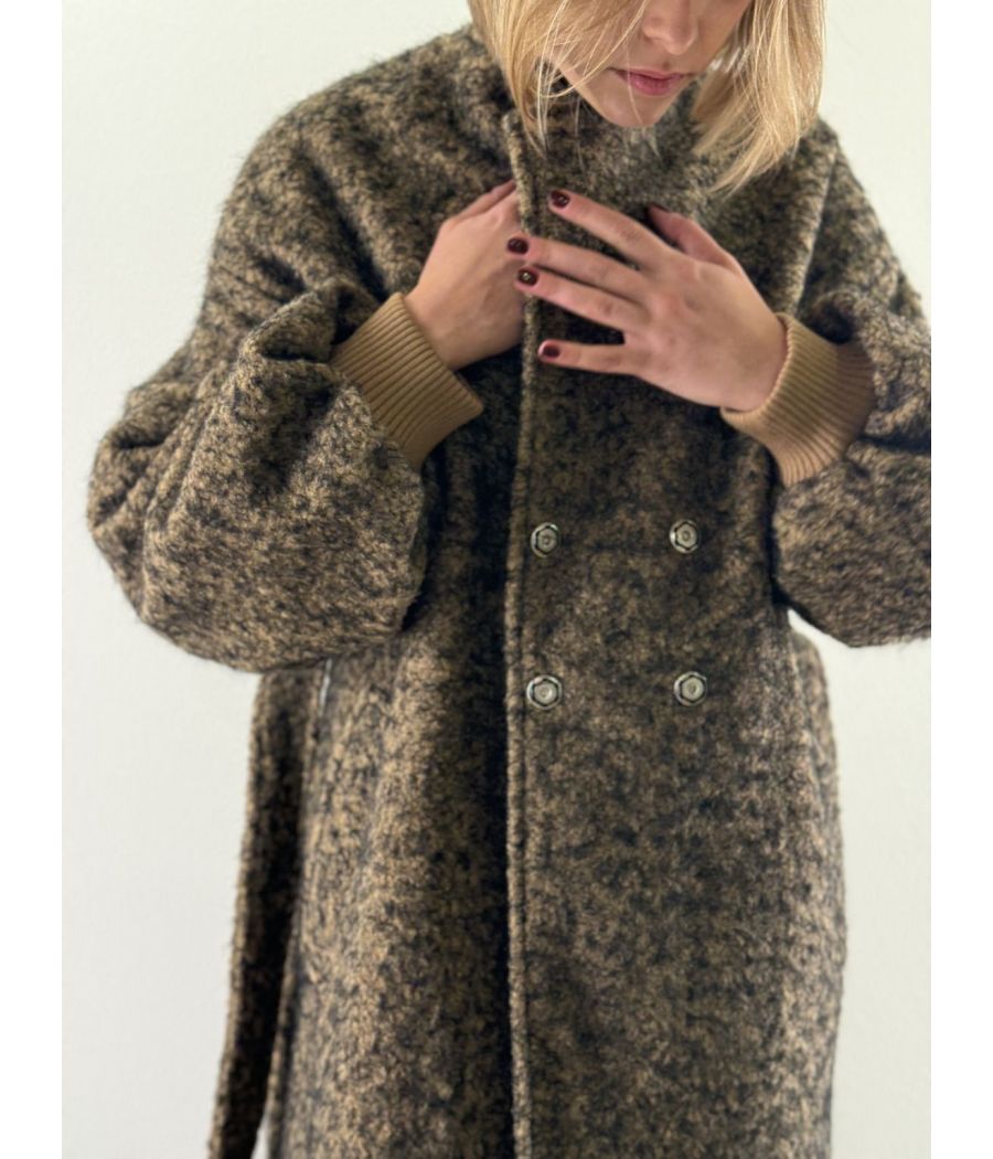 Cappotto Bouclé con cintura