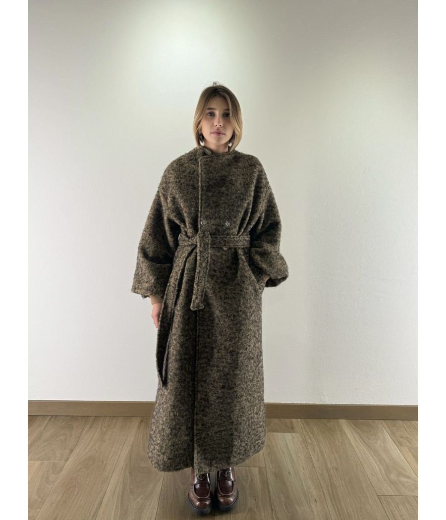 Cappotto Bouclé con cintura