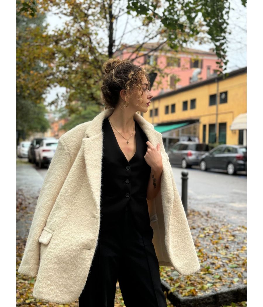 Giacca Bouclé Oversize