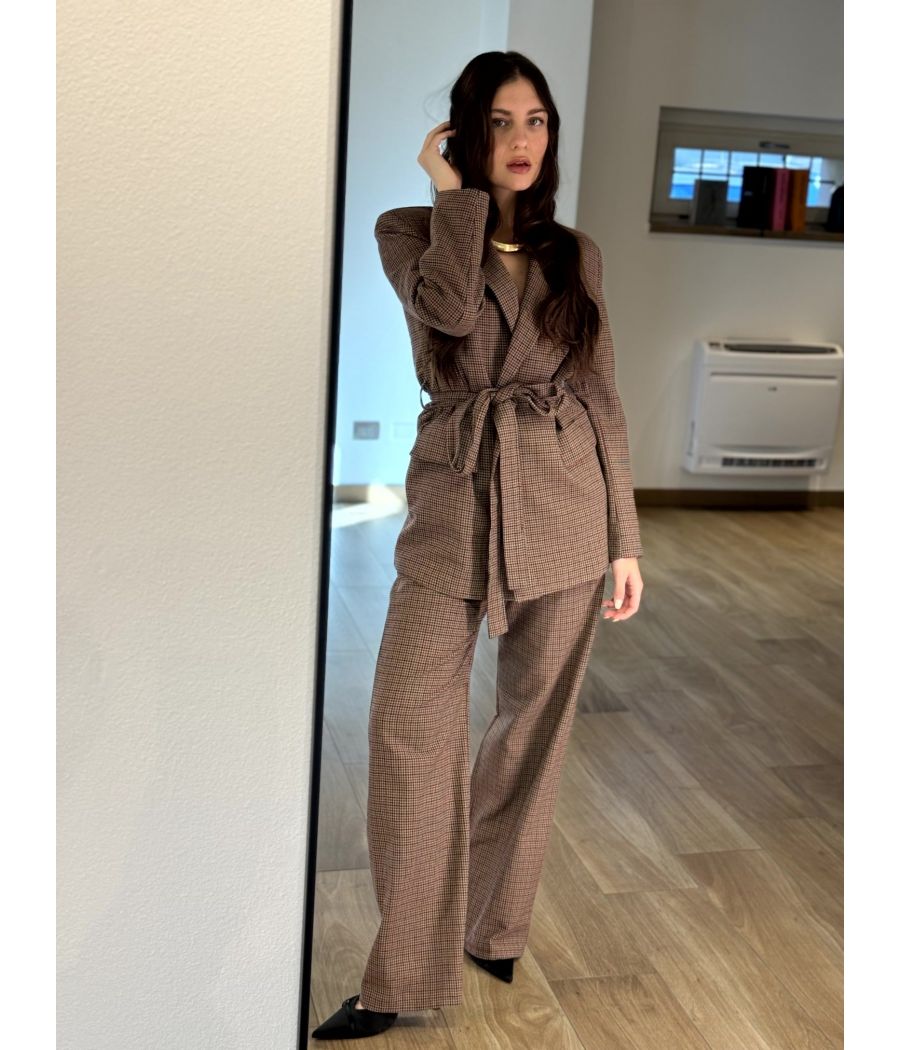 Tailleur Giacca nodo Check