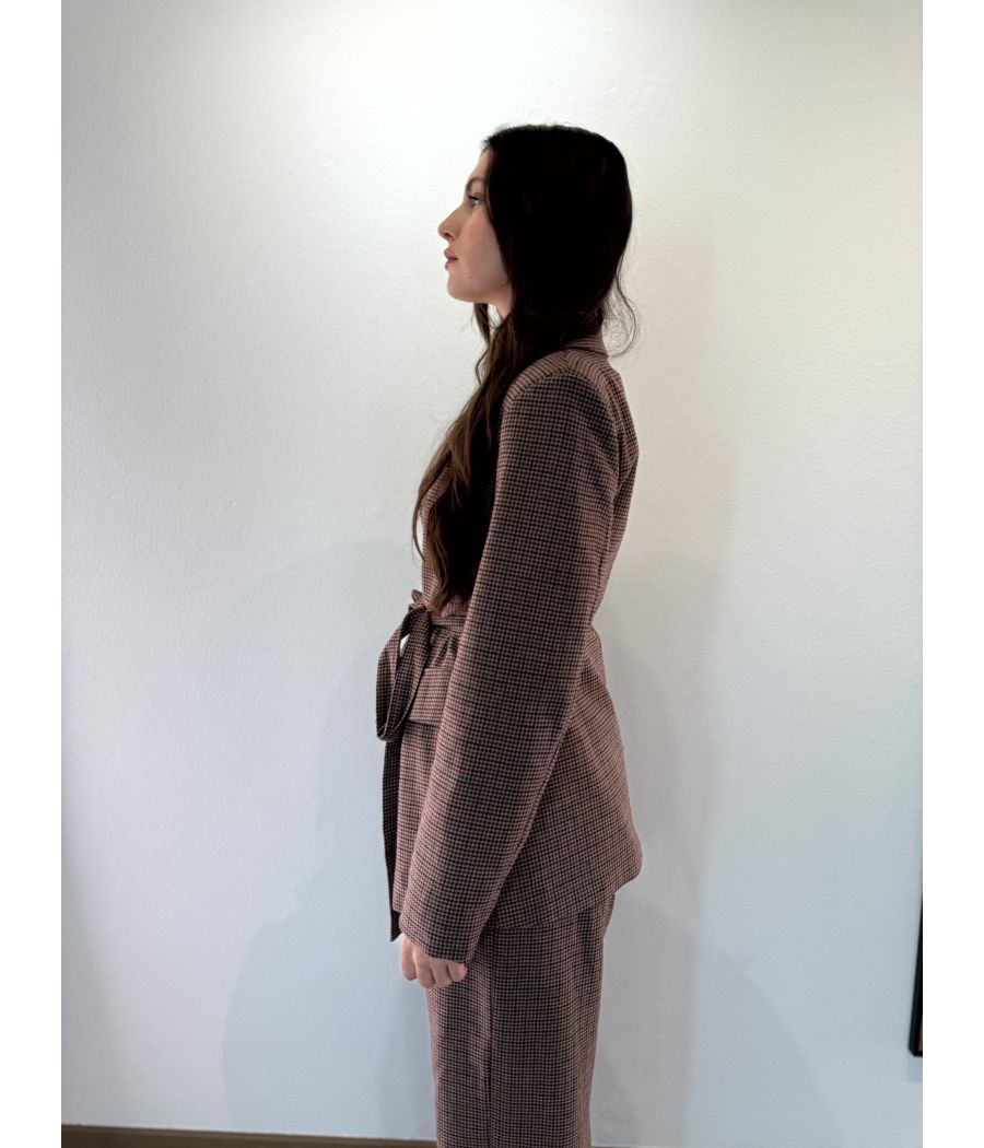 Tailleur Giacca nodo Check