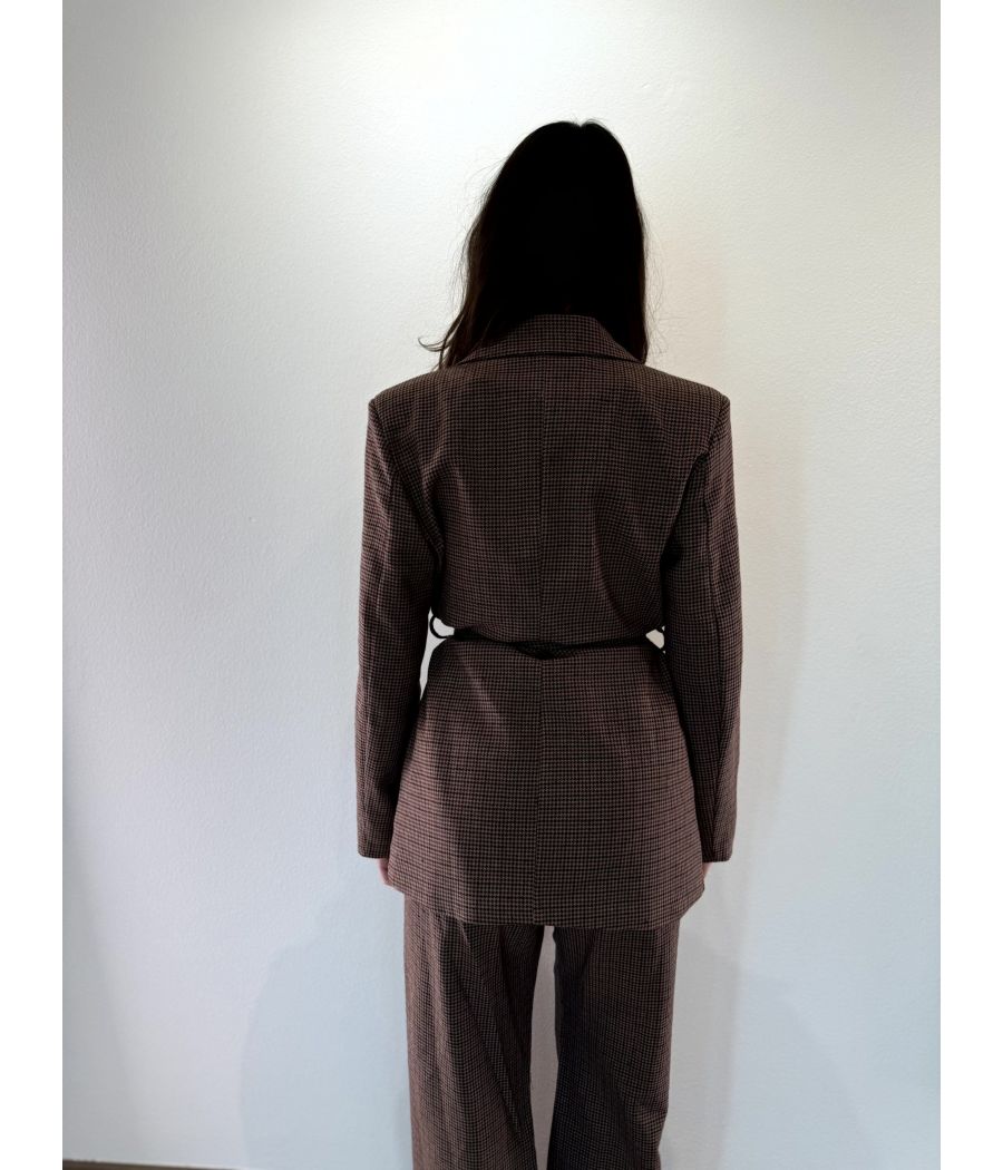 Tailleur Giacca nodo Check