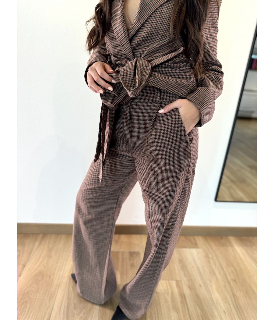 Tailleur Giacca nodo Check