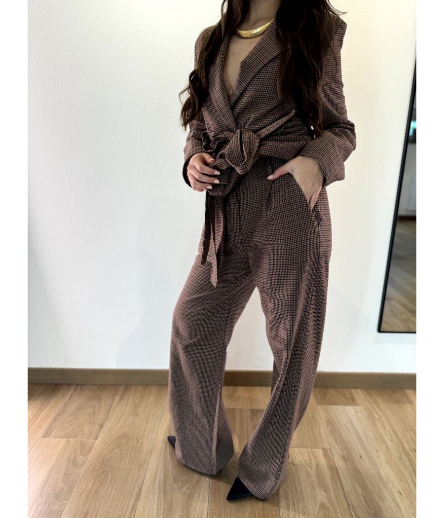 Tailleur Giacca nodo Check