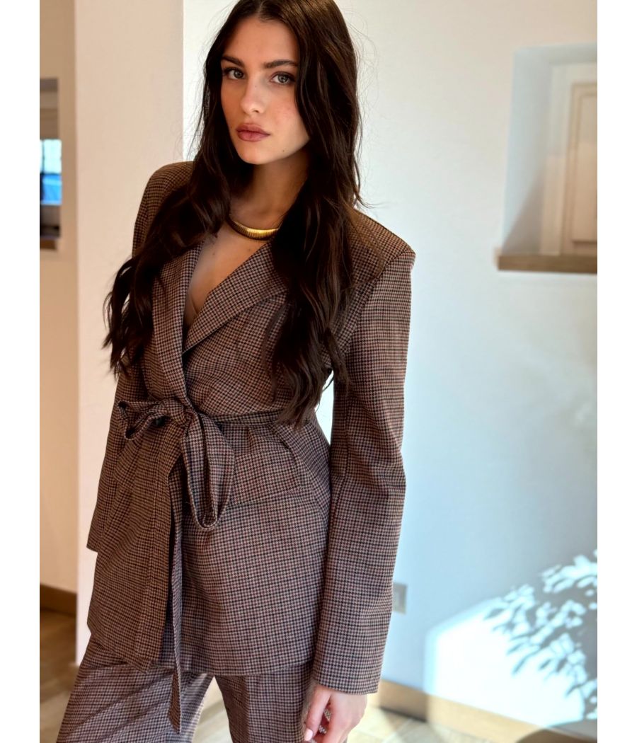 Tailleur Giacca nodo Check