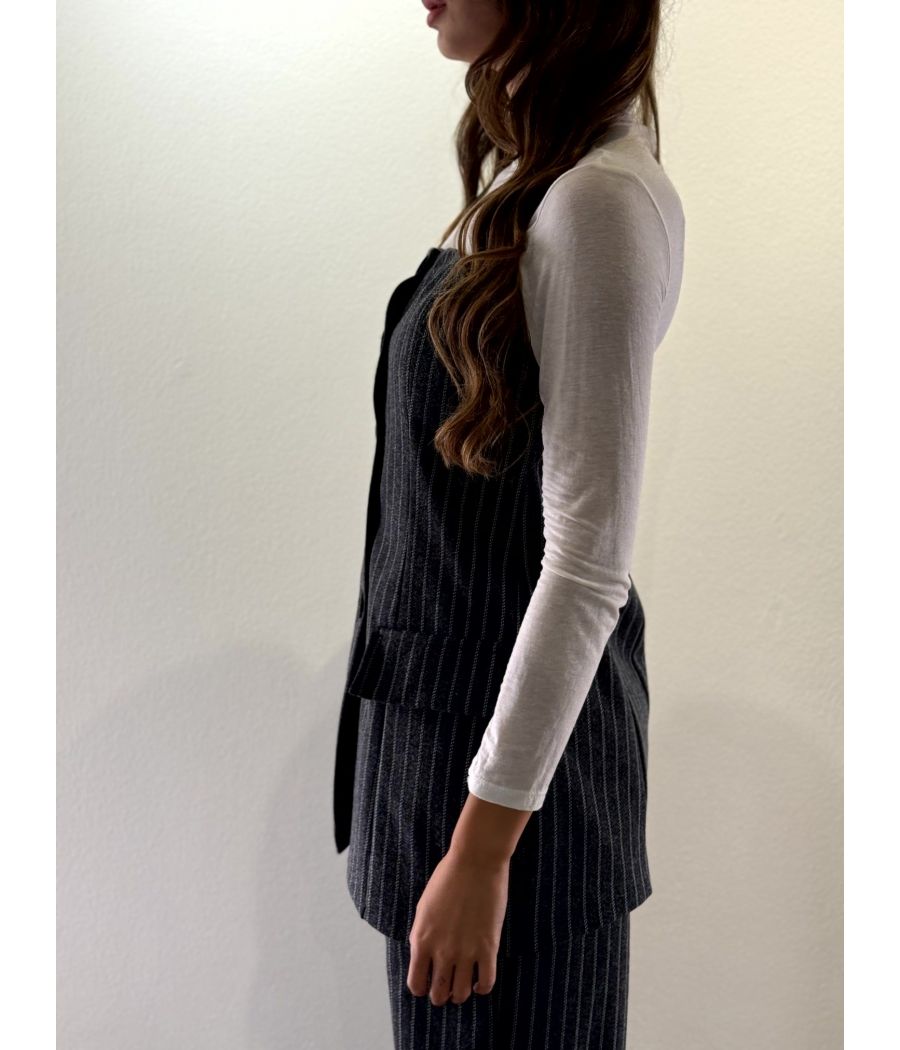 Tailleur Bustier Gessato