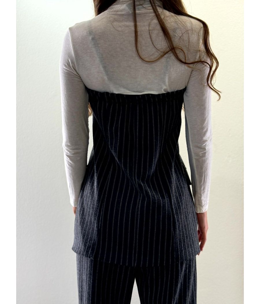 Tailleur Bustier Gessato
